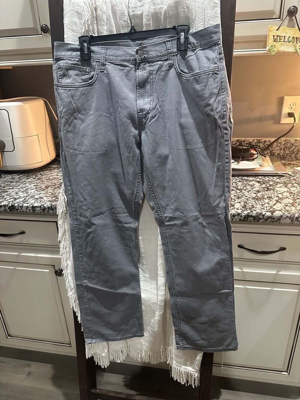Old Navy Straight Fit Gray Denim Jeans Men's 36x30
